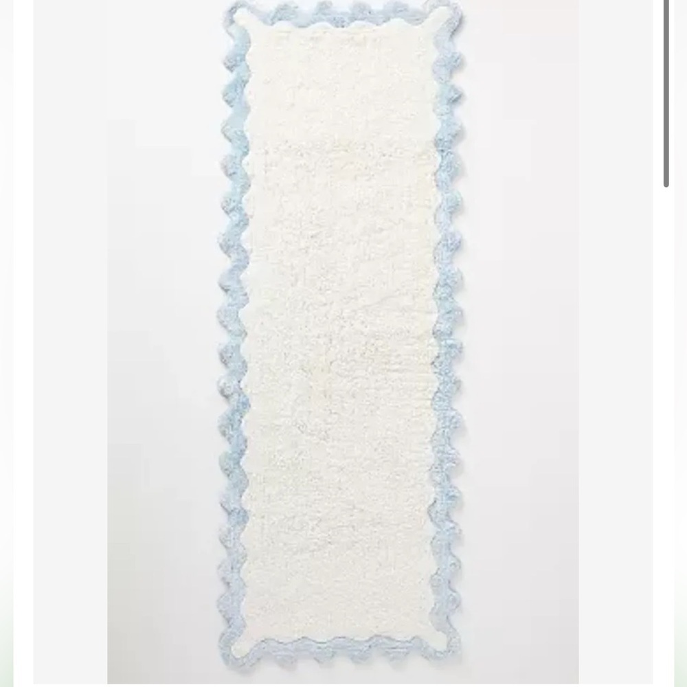Anthropologie Maeve Scalloped Bath Mat Large NEW - Picture 4 of 9